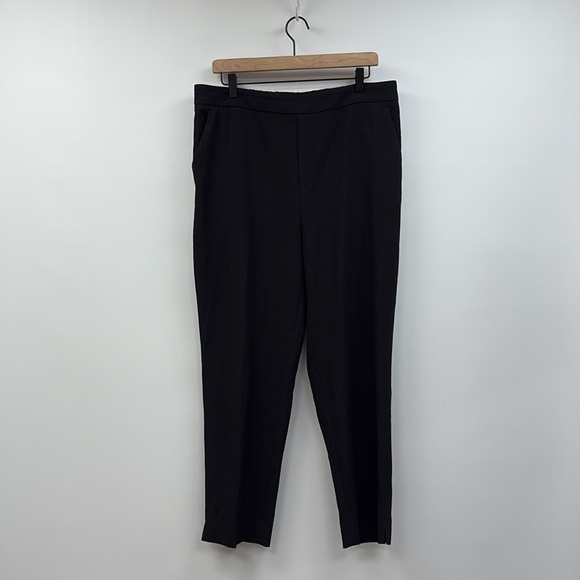 Banana Republic Hayden High Rise Elastic Waist Tapered Trouser Pant Black 14 - Picture 3 of 9